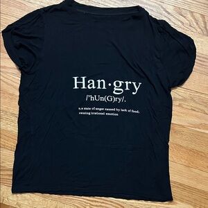 Chic Black 'Hangry' Graphic Tee